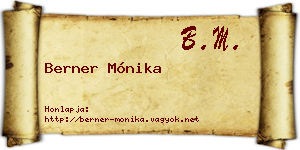 Berner Mónika névjegykártya